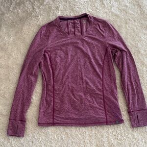 Title Nine Women's Heathered Plum Long Sleeve Top